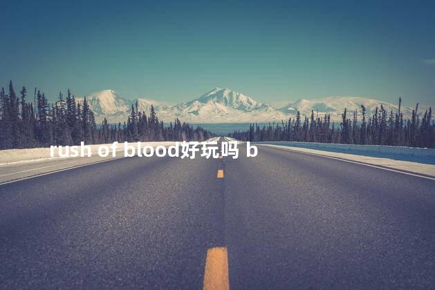 rush of blood好玩吗 bloodwash游戏